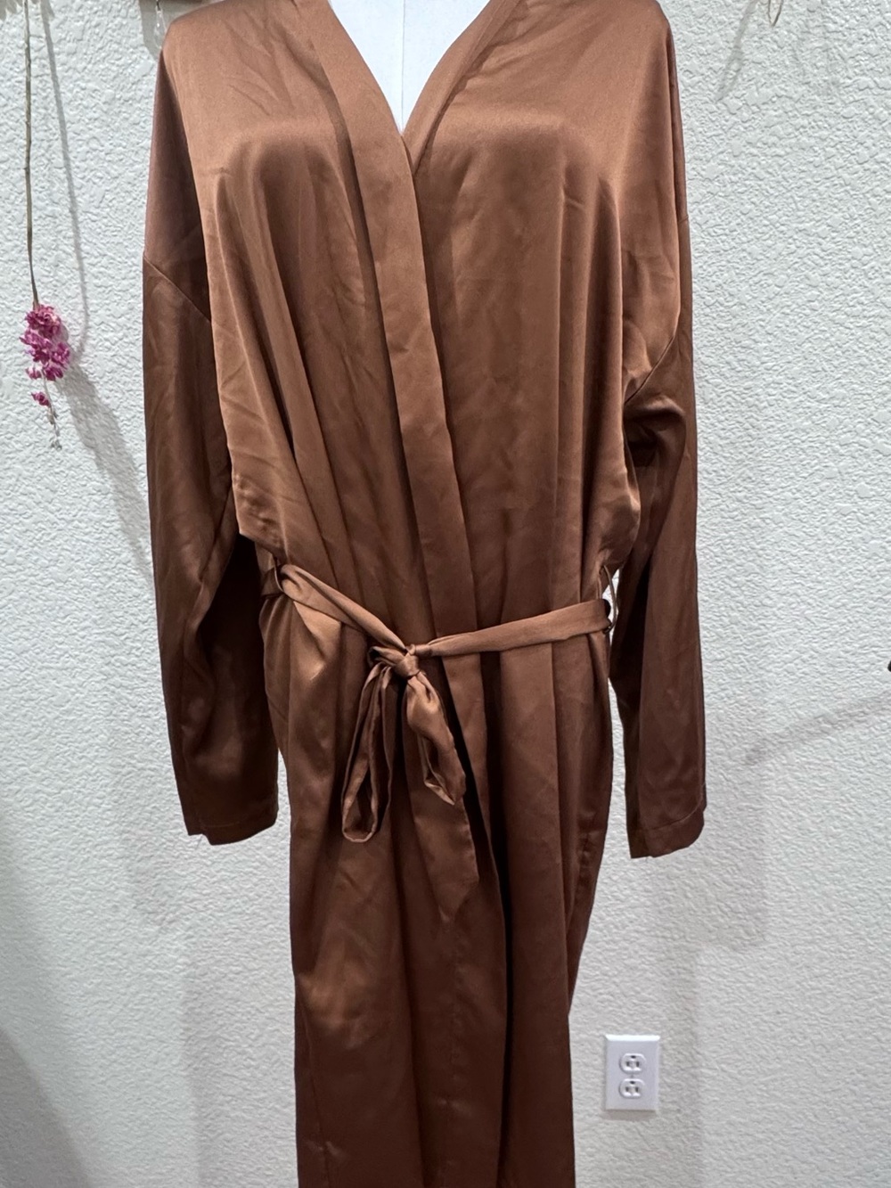 Victoria's Secret Satin Robe with Tie Belt
